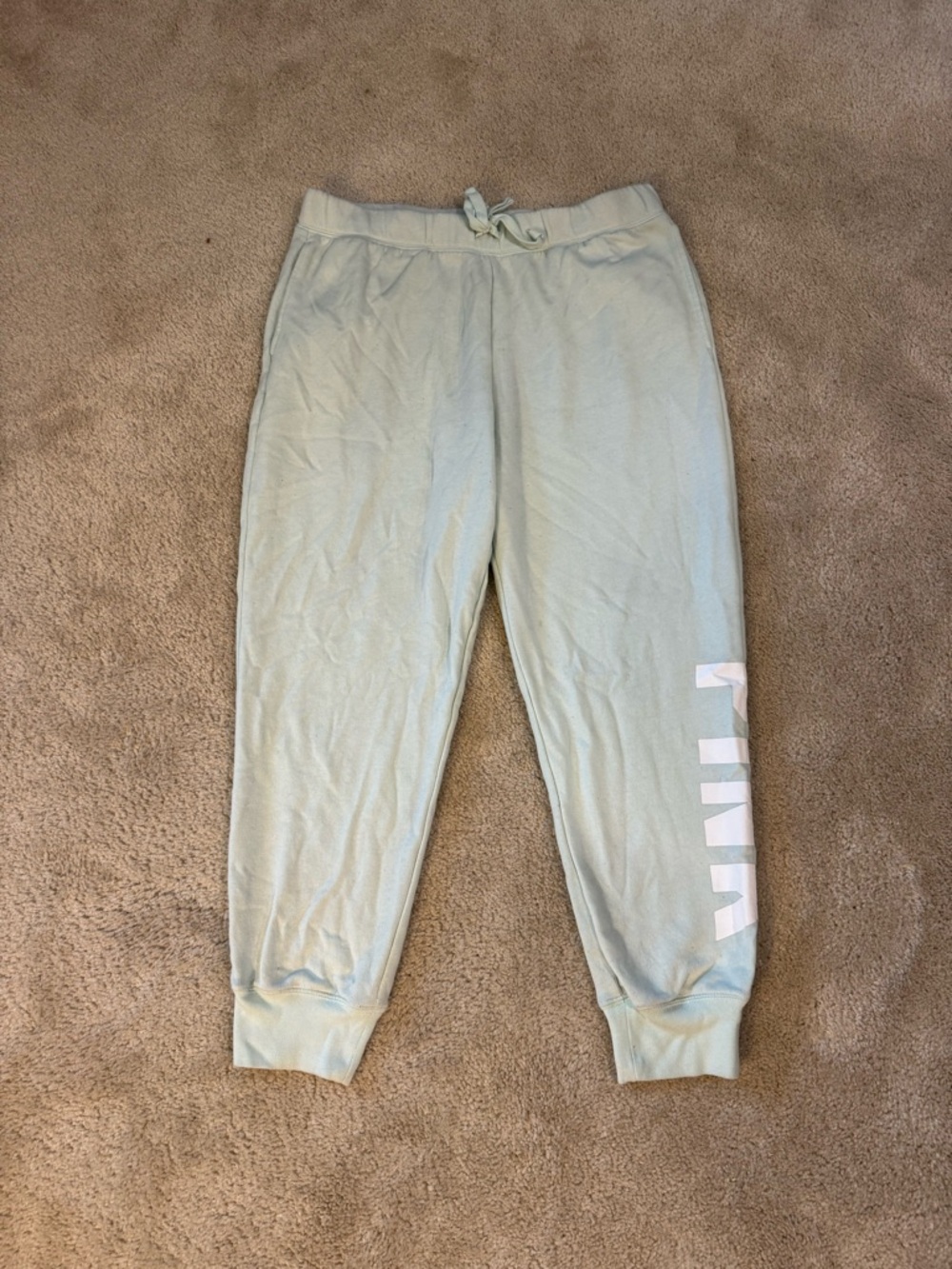 PINK Victoria's Secret Mint Green Sweatpants with Side Logo